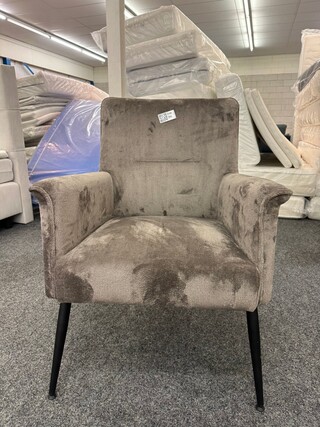 2x Fauteuil Elie, Velvet, taupe